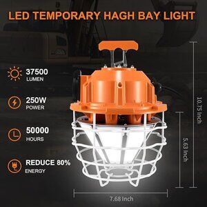 NEW IN BOX! Heavy-Duty LED Waterproof Work Light with T-Handle & 16" Power Cord